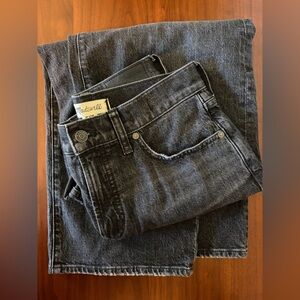 Madewell Women's Charcoal Cropped Wide-leg Jeans